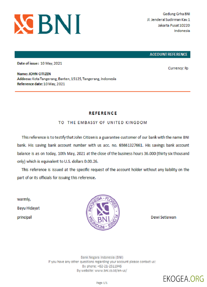 Indonésie , Bank Negara , reference